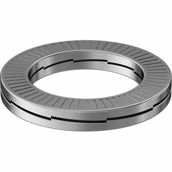 Bsc Preferred Zinc-Flake-Coated Steel Wedge Lock Washer for 5/8 and M16 Screw Size 0.67 ID 1 OD, 8PK 91074A135